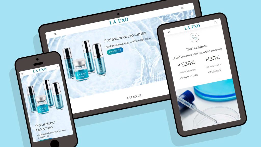 Exosomes Product Web Design